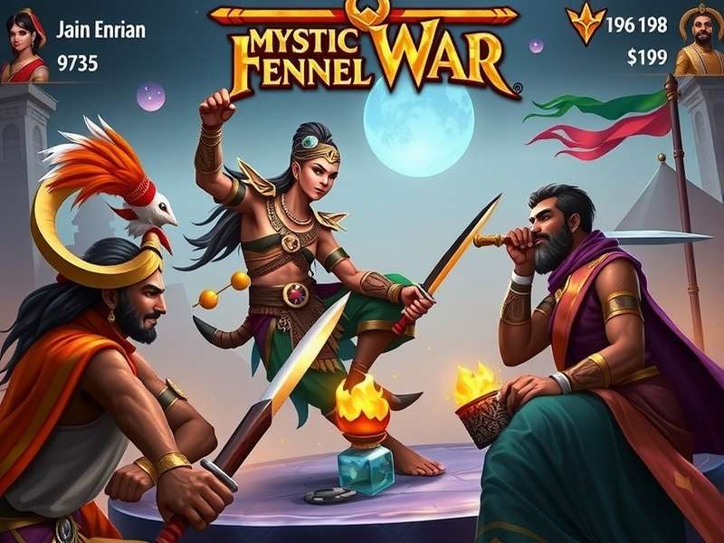 Mystic Fennel War gameplay screenshot showing battle interface