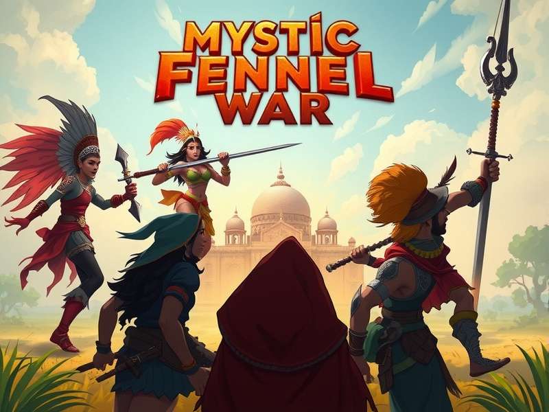Mystic Fennel War game artwork featuring Indian mythology characters